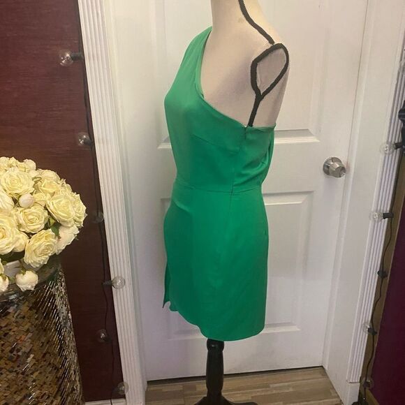RNWY emerald colour one shoulder dress, M (US6) - Picture 10 of 14